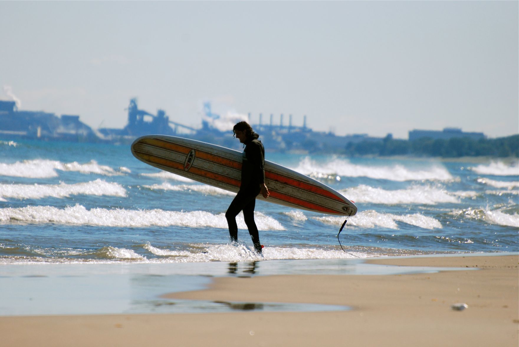 Surfers involved in lawsuit against steel company share a love of Lake Michigan
